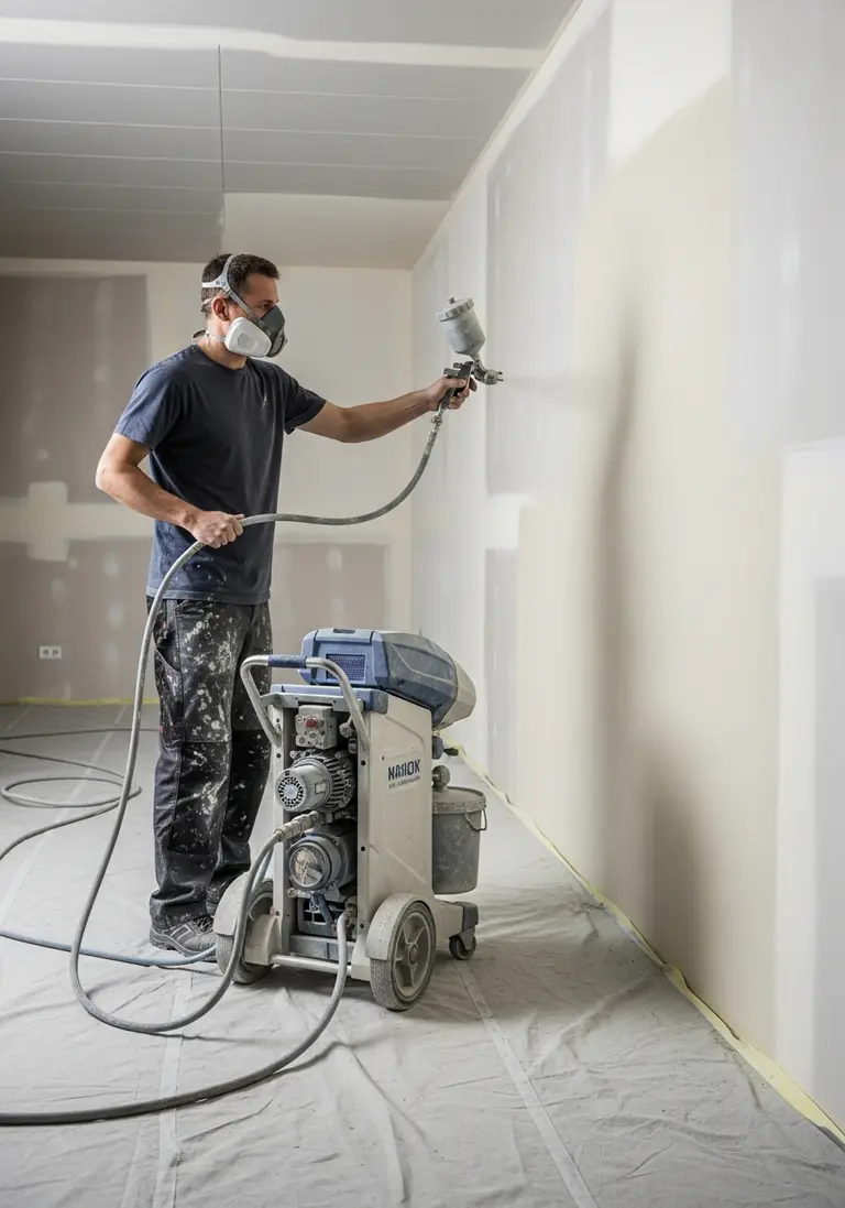 Aplikace designové výmalby – precizní strojní a ruční techniky